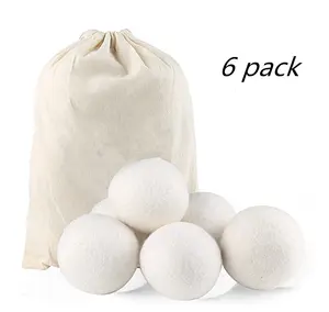 7mm New Zealand Organic Wool Dryer Balls For Laundry Fabric Softening Handmade Reusable Laundry Balls For Tumble Dryer