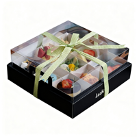Fournisseur chinois Gâteau Pâtisserie Biscuit Dessert Thé de l'après-midi Boîtes d'emballage Boîte à biscuits transparente biodégradable