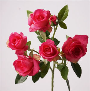C-056 Flor de Rosa Artificial de Látex Hidratante con Múltiples Cabezas, Tacto Real, para el Día de la Madre, Decoración de Sala de Estar, Gran Venta - Product Image 5