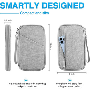 Cartera de Viaje Impermeable Antirrobo con Bloqueo RFID, Organizador de Documentos de Viaje, Estuche para Tarjetas de Crédito - Product Image 2