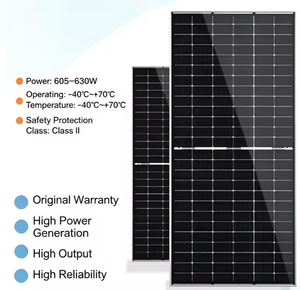 Panneau solaire monocristallin 610W, système de production d'énergie solaire à haute efficacité, panneau photovoltaïque hors réseau pour la maison - Product Image 2