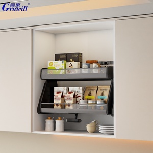 Cestello Estraibile Saliscendi <span class=keywords><strong>per</strong></span> Dispensa da Cucina, <span class=keywords><strong>in</strong></span> <span class=keywords><strong>Ferro</strong></span> Verniciato a Polvere, con Chiusura Ammortizzata, <span class=keywords><strong>per</strong></span> Spezie - Product Image 3