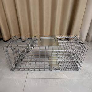 Nouvelle cage à chat pliable entièrement automatique, extra large, robuste et solide, avec fermeture à bouton, directement de l'usine, pour le sauvetage des animaux. - Product Image 6