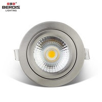 Nouveau couvercle d'isolation réglable tout rond étanche au feu IP65 directement en aluminium COB bord de fuite projecteur led dimmable