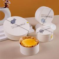 Boîte à gâteau ronde en carton, facile à assembler, pour emporter, cadeau, présentation, boîte à gâteau au fromage ronde pour traiteur et fête