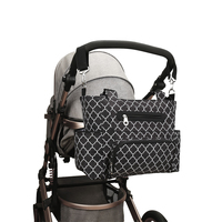 7 pièces ensemble grande capacité bandoulière sac à main fourre-tout maman sac avec matelas à langer 2 poussette sangle bébé sacs à couches