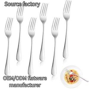 DingYong Set di 6 Forchette da Cena Ecologiche e Sostenibili in <span class=keywords><strong>Argento</strong></span>, 8 Pollici, Acciaio Inossidabile con Finitura a Specchio, Lavabili in Lavastoviglie, Resistenti alla Ruggine - Product Image 1
