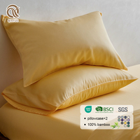 Parure de lit de luxe OEM écologique rafraîchissante 400TC 100% bambou, comprenant taie d'oreiller et housse de couette, style européen-américain pour la maison