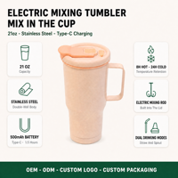 Tasse à mélanger électrique en acier inoxydable, tasse à agitation automatique pour café, lait, thé, portable, pour la maison, le bureau, cadeau
