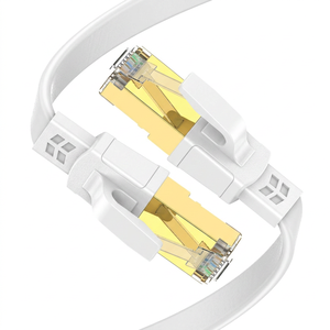 Câble Ethernet plat Cat8 S/FTP RJ45 30AWG en cuivre nu 40 Gbit/s 2000 MHz, longueur personnalisée, en stock - Product Image 4