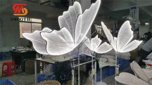 โคมไฟแขวนผีเสื้อเรืองแสง LED เรียบอุปกรณ์ตกแต่งพื้นโคมไฟตกแต่งรูปผีเสื้อ - Product Image 2