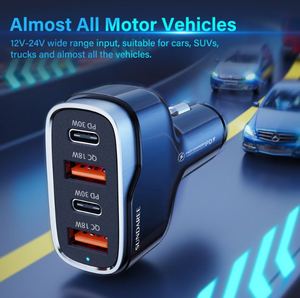 ที่ชาร์จในรถยนต์โลหะ 3.1A USB+PD อลูมิเนียมอัลลอยด์ ที่ชาร์จโทรศัพท์ในรถยนต์ ขายส่ง - Product Image 5