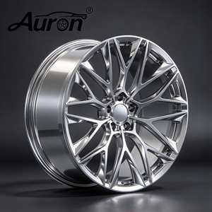 Rueda de Aleación de Aluminio Pulido Auron, Diseño Multirradio de 17 Pulgadas, Forjada en 1 Pieza para Autos de Pasajeros, Rueda Nueva Personalizada - Product Image 1