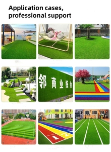 Thảm cỏ tổng hợp 25mm cho sân vườn gia đình mềm mại và không thấm nước cỏ nhân tạo hàng rào tường màu xanh lá cây với chiều cao cọc 10mm - Product Image 6