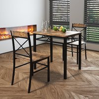Anpassbares Industrielles Antikes Holz-Esszimmer-Set für 2 Stühle Küchentisch mit Stühlen ODM/OEM Verfügbar