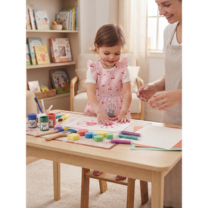 Grembiule per Bambini in Cotone Personalizzato all'Ingrosso, con Maniche a Volant, Stampa Ciliegie <span class=keywords><strong>Rosa</strong></span> e Fiocco, per Cuocere, Dipingere e Fare l'Artigianato - Product Image 3