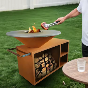 Corten Camping Fire Pit <b>Bbq</b> Grill Large Outdoor Corten Steel <b>Bbq</b> Grills Corten Steel Grill <b>Bbq</b> - Product Image 3