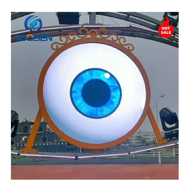 Toosen LED Screen Circular Creative Spherical Shape Disc Advertising Round P1.86 LED Ball Sphere LED Eye Display Factory Price
