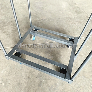 Chariot de transport robuste en acier 500 kg à plateforme ouverte avec rails moquettés, chariot à matelas, roulettes portables de 5 pouces pour outils - Product Image 2