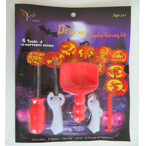 Ensemble de sculpture de <span class=keywords><strong>citrouille</strong></span> d'Halloween innovant et polyvalent de 15 pièces, comprenant des outils en acier inoxydable, des scies et des gabarits de conception - Product Image 5