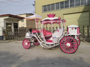 Carruaje de Caballos de Metal Grande al por Mayor de Fábrica, Carruaje de Calabaza para Eventos, Carruaje de Caballos Clásico de Cenicienta en Venta - Product Image 5