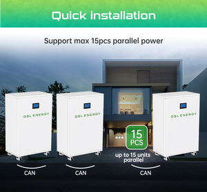 Batterie au lithium LiFePO4 empilable fiable avec communication CAN pour un stockage d'énergie domestique efficace - Product Image 2