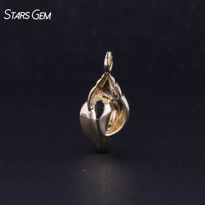 Collier pendentif StarsGem en or massif 14 carats avec diamant de laboratoire 0,6 ct taille poire couleur E, plaqué rhodium vintage, unisexe - Product Image 6