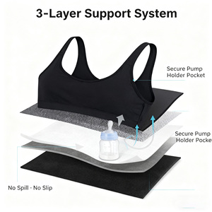 Ropa íntima para mujer, tela flexible y suave, Sujetador de lactancia para mujer, manos libres, agradable a la piel, fácil de limpiar y duradero - Product Image 6
