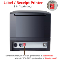 Impresora Térmica de Etiquetas de Códigos de Barras y Recibos USB de Alta Velocidad de 20-80 mm, Impresora XPrinter 365B para Móviles con Windows