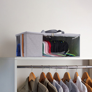 Clothing Organizer Storage <b>Box</b> Rectangle Foldable With Lid Dustproof For <b>Hat</b> Cap Bedroom Wardrobe Home Use - Product Image 1