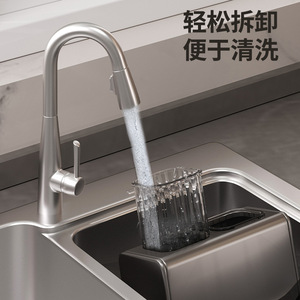 Ousimei Kitchen Organizer Stainless Steel Multi Function Countertop <b>Storage</b> Rack <b>For</b> Cutlery And Spoons - Product Image 4