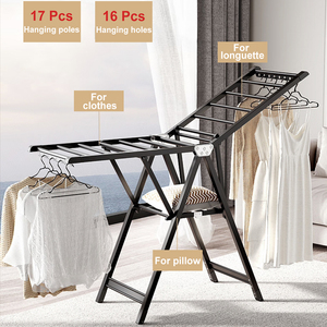 Soporte colgante plegable portátil de alta resistencia, estante para ropa, colgador de ropa, tendedero - Product Image 2