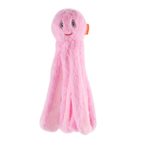 Jouet animal de compagnie en peluche grinçant durable et personnalisé sans farce avec papier froissé poulpe jouets pour chien à mâcher