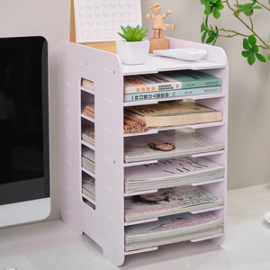 Office Organizer File Rack 5 Tier Desktop <b>Document</b> Storage A4 Folder <b>Holder</b> Standing Type Rectangle Shape - Product Image 5