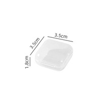 Boîte de rangement pour bijoux en plastique transparent recyclable, petite boîte carrée, pour boucles d'oreilles, bagues, perles, en PP, emballage personnalisé avec logo.