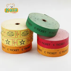 Top quality red green blue white black more 6 color paper chArcade Game Redemption Raffle Ticket