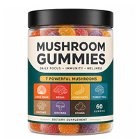 El suplemento de hierbas OEM/ODM Mushroom Gummies es rico en Reishi Lion's Mane Ashwagandha y Turkey Tail Maitake