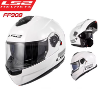 Casque de Moto Original LS2 à Double Visière, Casque Modulable Relevable LS2 FF908 STROBE II
