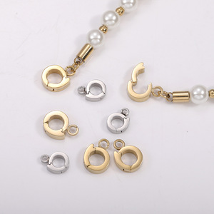 Fermoirs à ressort ACEWORKS |   Boucle de fermeture en acier inoxydable plaqué PVD 18 carats |   Pour la fabrication de bracelets et de colliers |   Durable Hypoallergénique - Product Image 1