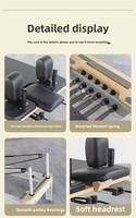 Réformateur de Pilates en aluminium de studio blanc noir argenté personnalisé comprend une rallonge de boîte de siège sangles à double boucle