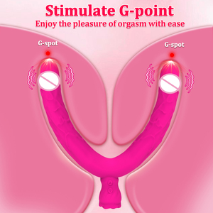 Consolador realista de doble extremo, consoladores vibradores flexibles, juego Anal lésbico de doble cara, estimulador del punto G, Juguetes sexuales, masturbadores - Product Image 4