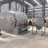 Horizontale houtskooloven met grote capaciteit, batch-type carbonisatie-apparatuur voor het carboniseren van hout, fruit, houten strips en bamboe.