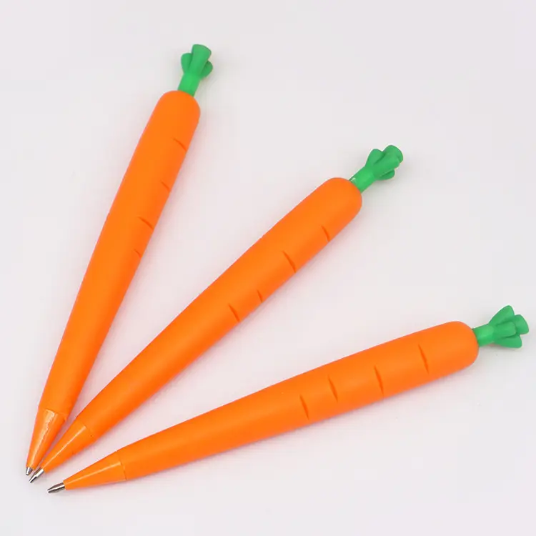 Promotional stationery cute kawaii Silicone Novelty Vegetable carrot promotion gift pencil for school & business gift