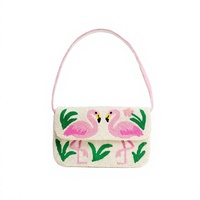Pochette rectangulaire brodée à la main avec perles de rocaille, design élégant, accessoires de soirée pour femmes, best-seller