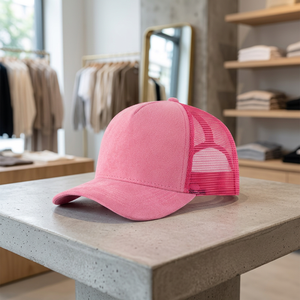Gorra Trucker Rosa de Malla con Bordado 3D de 5 Paneles, Cierre Trasero Ajustable, Unisex, Casual, para Fiesta, Primavera, Verano, Color Sólido, Talla Adulto - Product Image 4