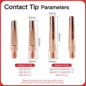 Nhà Máy Bán buôn Mag Hàn ngọn đuốc phụ kiện 180A 200A 350A 500A <span class=keywords><strong>CO2</strong></span> thợ hàn ngọn đuốc với đồng vòi phun <span class=keywords><strong>tip</strong></span>" - Product Image 2