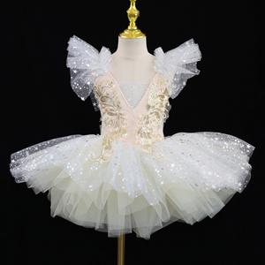 Tutú de Ballet profesional HIPPO KIDS para niños, trajes de baile de fiesta de bailarina, vestido de leotardo, vestido de tutú de Ballet con lentejuelas para niñas - Product Image 1