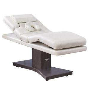 BonnieBeauty BN-A225F électrique Spa <span class=keywords><strong>Table</strong></span> <span class=keywords><strong>de</strong></span> <span class=keywords><strong>massage</strong></span> 3 moteurs Style européen beauté lit appui-tête soins du visage cuir synthétique bois PU - Product Image 1