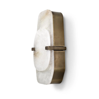 Vente de luminaires suspendus en pierre d'albâtre naturelle nordique, style luxueux pour salon et salle à manger, grand lustre en albâtre