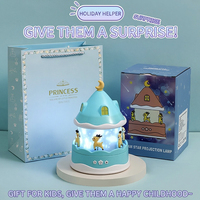 Projecteur de lumière LED créatif en forme de carrousel, projecteur de galaxie, télécommande, enceinte Bluetooth, boîte à musique, lampe, projecteur d'étoiles, veilleuse pour enfants et bébés